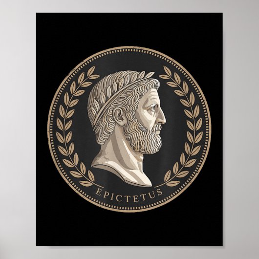 Stoïcijnse Romeinse epictetus buste Poster (Voorkant)