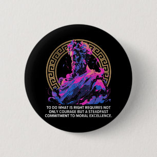 Stoïcijnse wijsbegeerte Episch Oudgrieks Inspirere Ronde Button 5,7 Cm