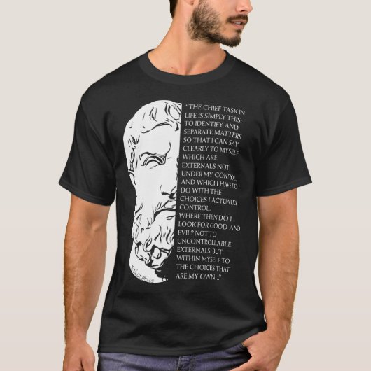 Stoicism Epictetus Stoic Philosophy Quote Life Tas T-shirt (Voorkant)
