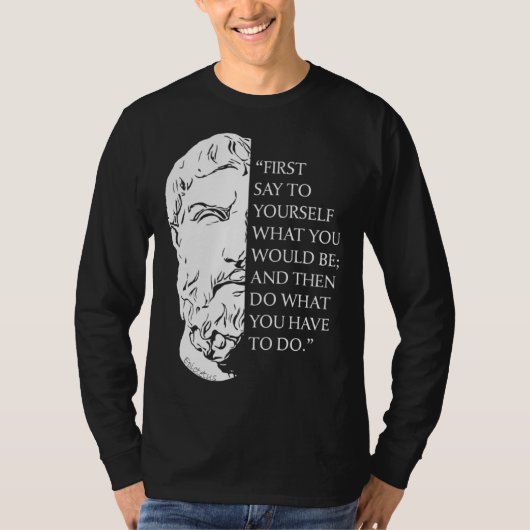 Stoicism Epictetus Stoic Philosophy Quote Visualiz T-shirt (Voorkant)