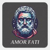 Stoïcisme - Amor Fati Vierkante Sticker (Voorkant)