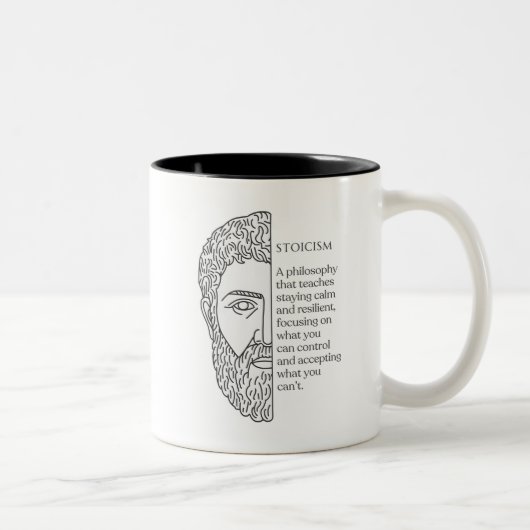 Stoïcisme definitie tweekleurige koffiemok (Rechts)