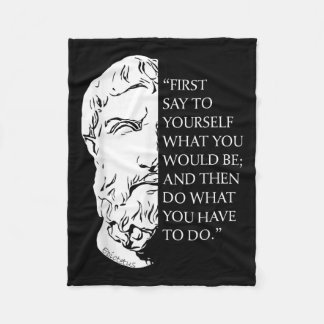 Stoïcisme Epictetus Stoïsche filosofie Quote Visua Fleece Deken