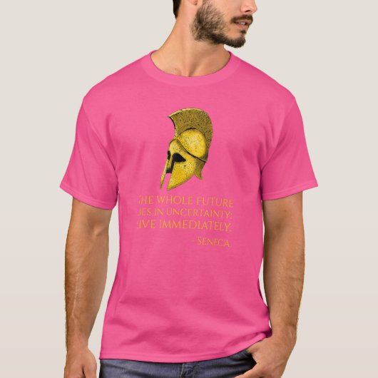 Stoicisme Live Stoic Philosophy Senec T-shirt (Voorkant)