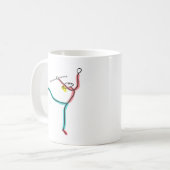 Stok Draaiende Stokfiguur Koffiemok (Voorkant links)