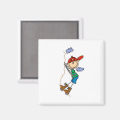 Stok figuur berg klimmen magneten (Voorkant / Achterkant)