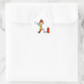 Stok figuur brandweerman met slang Stickers (Tas)