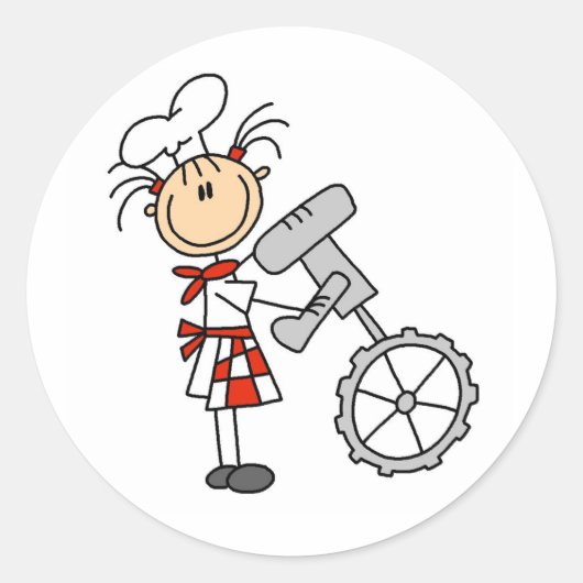 Stok figuur chef-kok met behulp van Mixer Stickers (Voorkant)