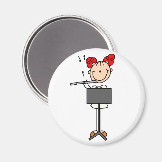 Stok figuur fluit magneet (Voorkant / Achterkant)