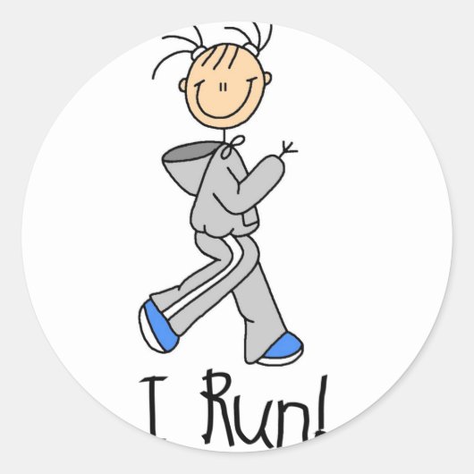 Stok figuur opheffen Sticker (Voorkant)