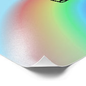 Stok figuur paar op een regenboog foto afdruk (Hoek)