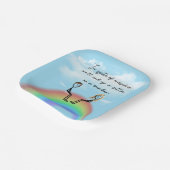 Stok figuur paar op een regenboog papieren bordje (Gebogen)