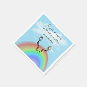 Stok figuur paar op een regenboog servet (Hoek)