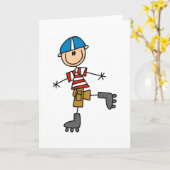 Stok figuur rolschaatsen kaart (Gele Bloem)