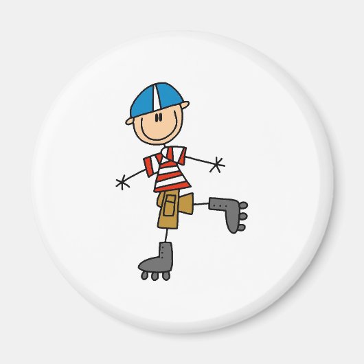 Stok figuur rolschaatsen magneet (Voorkant)
