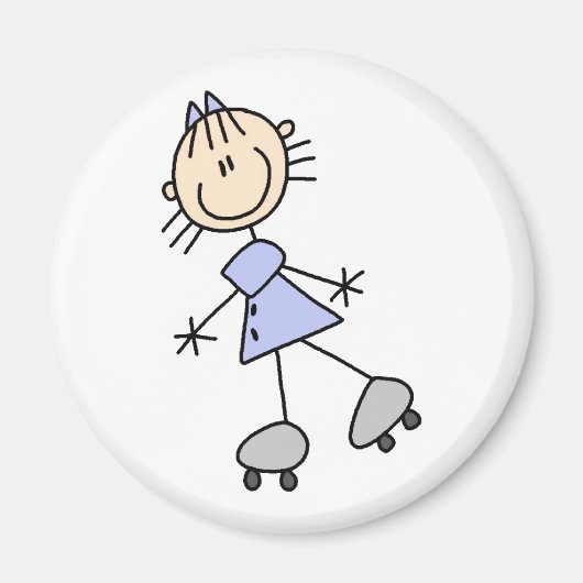 Stok figuur schaatsen magneet (Voorkant)