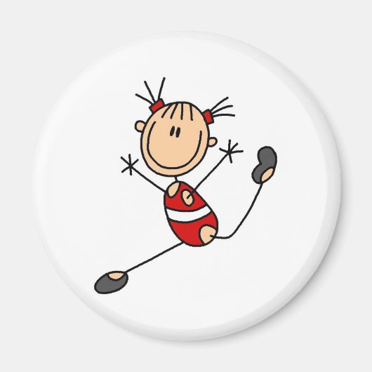 stok meisje gymnast magneet (Voorkant)