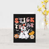 Stok of behandel Halloween Ghost Nurse Crna Emerge Kaart (Gele Bloem)