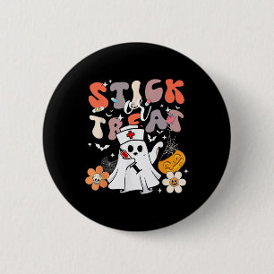 Stok of behandel Halloween Ghost Nurse Crna Emerge Ronde Button 5,7 Cm