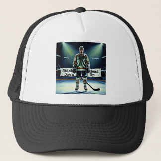 Stok omlaag hoofd omhoog hockeypet trucker pet