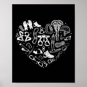 Stokbalkweeruitrusting Girl Heart Poster