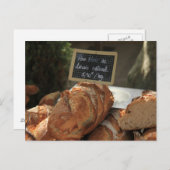 Stokbrood bij een marktkraam briefkaart (Voorkant / Achterkant)