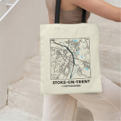 Stoke-on-Trent City Map Tote Bag