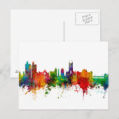 Stoke-on-Trent England Skyline Briefkaart (Voorkant / Achterkant)