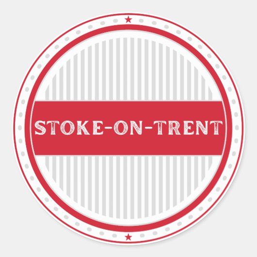 Stoke-on-Trent Stadsembleem Engelse identiteit Ronde Sticker (Voorkant)