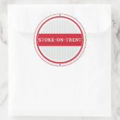 Stoke-on-Trent Stadsembleem Engelse identiteit Ronde Sticker (Tas)