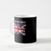 Stoke-On-Trent UK Flag England Souvenir Koffiemok (Voorkant links)