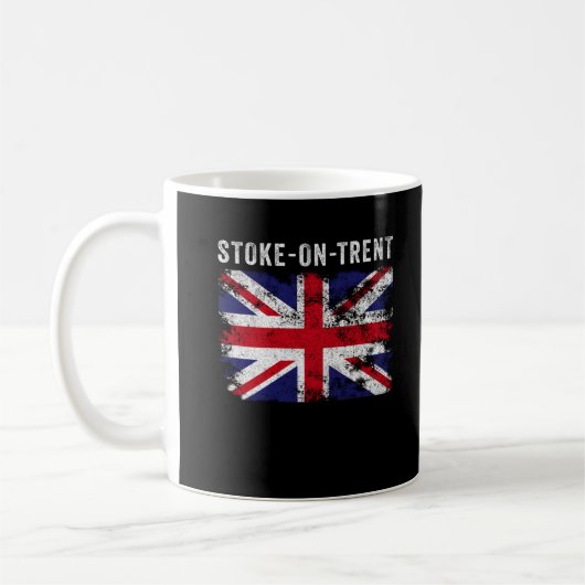 Stoke-On-Trent UK Flag England Souvenir Koffiemok (Links)