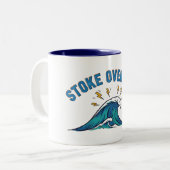 Stoke Overbelasting Golf Tweekleurige Koffiemok (Voorkant links)