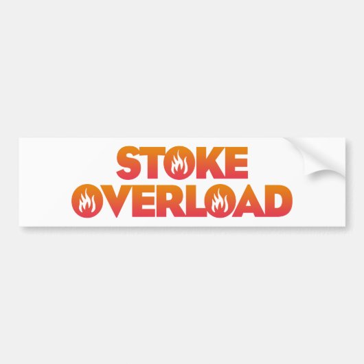 Stoke Overbelasting Vlammen Bumpersticker (Voorkant)