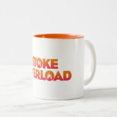 Stoke Overbelasting Vlammen Tweekleurige Koffiemok (Voorkant rechts)