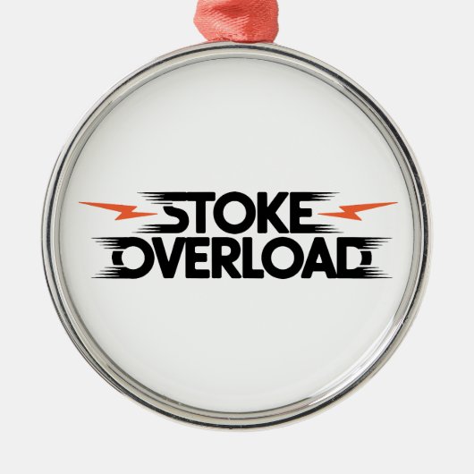 Stoke Overload Bliksem Metalen Ornament (Voorkant)
