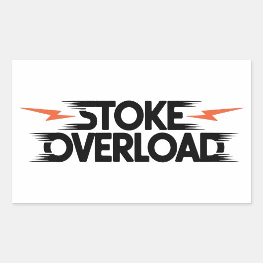 Stoke Overload Bliksem Rechthoekige Sticker (Voorkant)