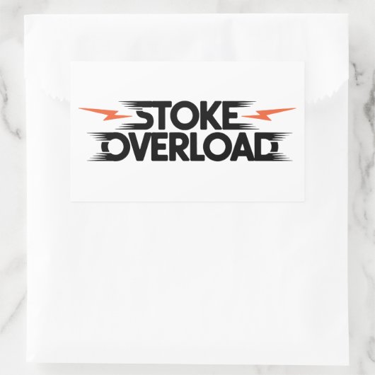 Stoke Overload Lightning Rechthoekige Sticker (Tas)