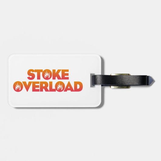 Stoke Overload Vlammen Bagagelabel (Achterkant horizontaal)