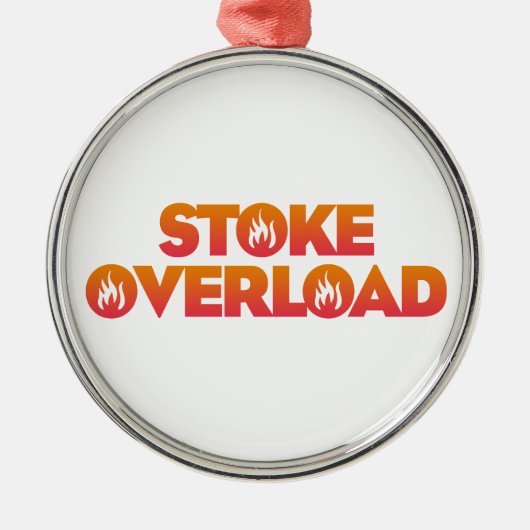 Stoke Overload Vlammen Metalen Ornament (Voorkant)