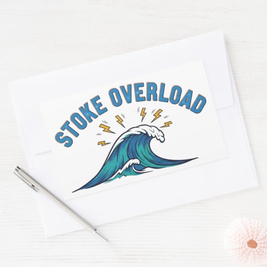 Stoke Overload Wave Rechthoekige Sticker (Envelop)