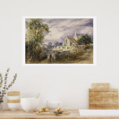 Stoke Poges Church, 1833 (m/c op papier) Poster (Keuken)