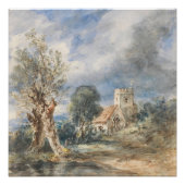 Stoke Poges Kerk (1834) John Constable Perfect Poster (Voorkant)