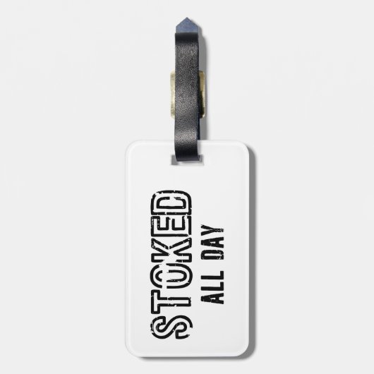 Stoked Bagagelabel (Achterkant verticaal)