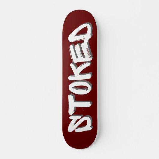 STOKED inspirerend motivatie cadeauidee Persoonlijk Skateboard (Voorkant)