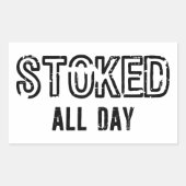Stoked Rechthoekige Sticker (Voorkant)
