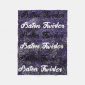 Stokendraaier fleece deken paarse spatten (Voorkant)