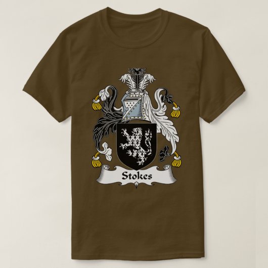 Stokes Coat of Arms Family Crest  T-shirt (Design voorkant)