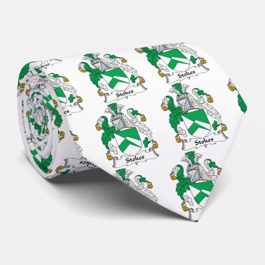 Stokes Family Crest Stropdas (Opgerold)