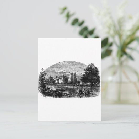 Stokesay Castle 1897 Briefkaart (Staand voorkant)